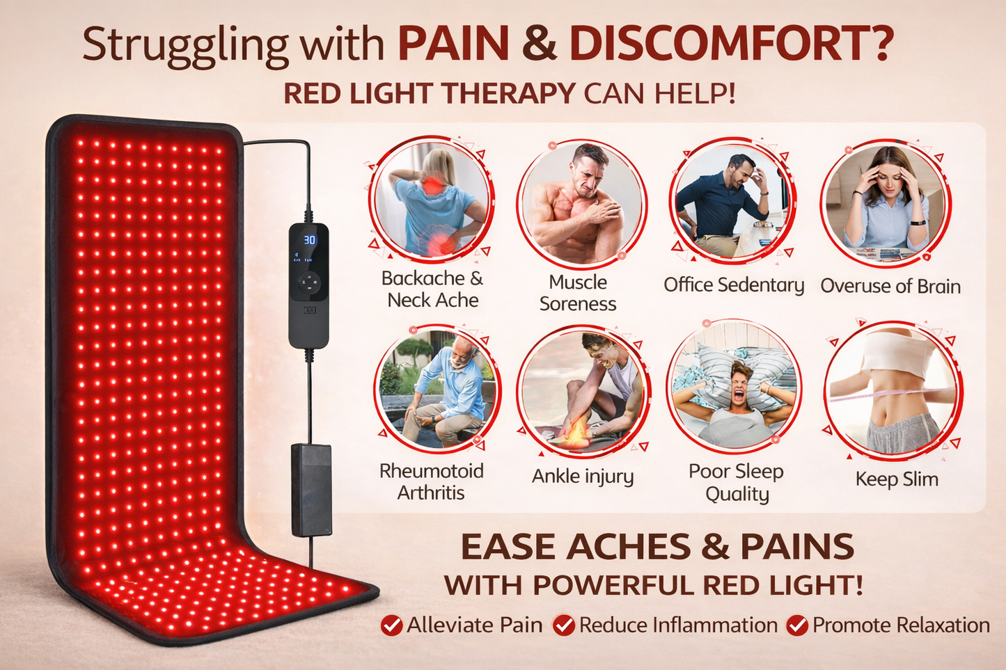 Advanced Red + Infrared Light Therapy Pad