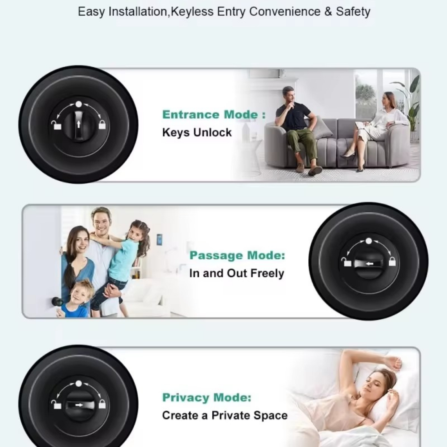 Cerradura inteligente de puerta con huella dactilar LockSphere™